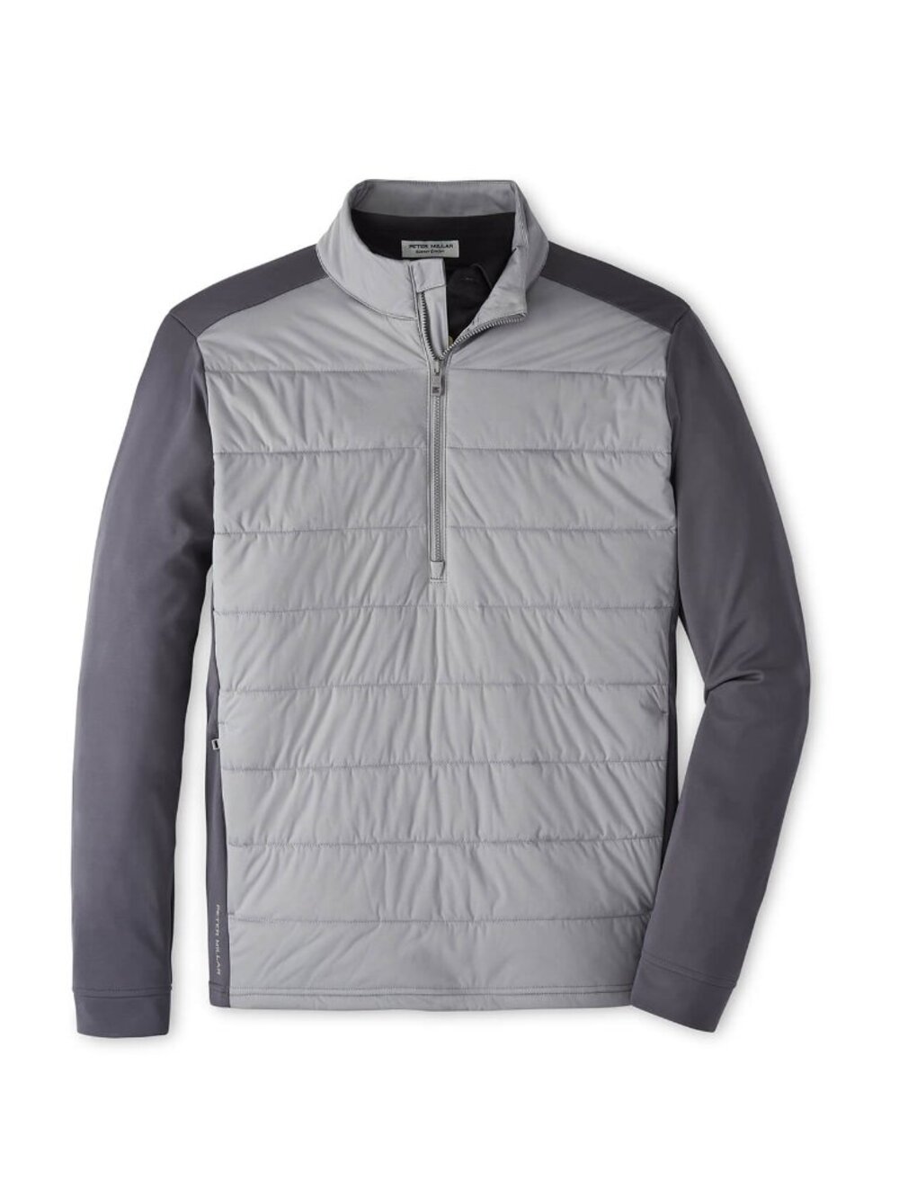 NWOT Peter Millar Men's Iridium / Oslo Grey Weld Hybrid Half-Zip (Large)